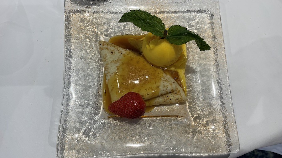 Crêpe au sorbet de fruits