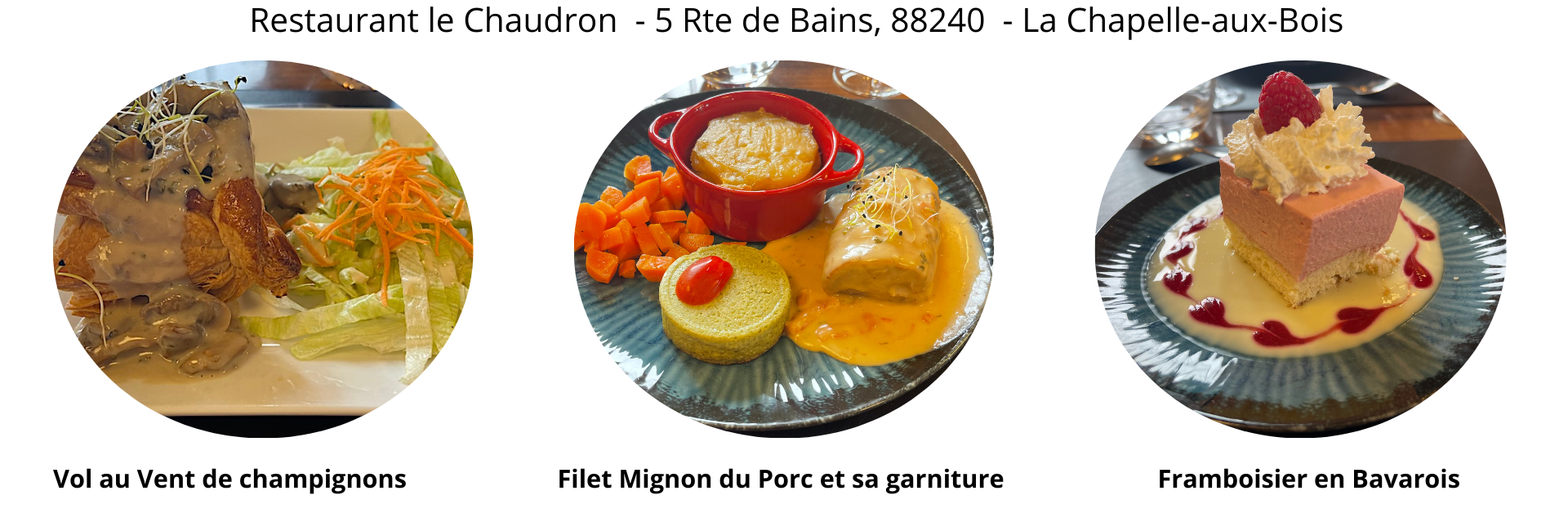 Menu du Chaudron