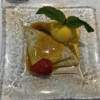 Crêpe au sorbet de fruits